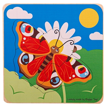Puslespil livscyklus sommerfugl