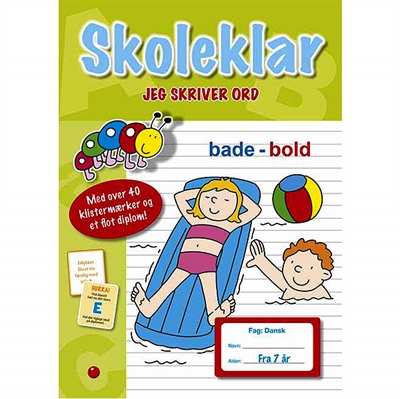 Skoleklar jeg skriver ord