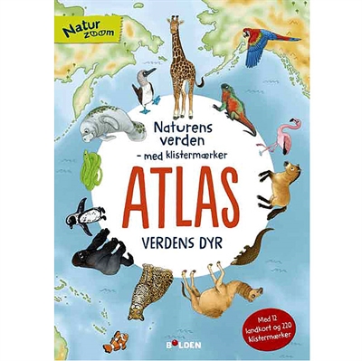 Atlas med dyre klistermærker