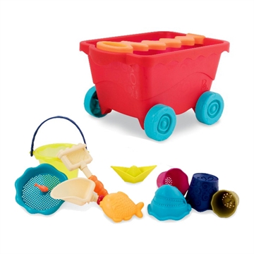 Sandlegetøj: wavy-wagon, rød