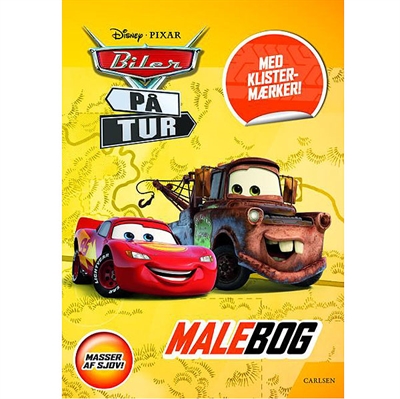 Cars malebog, med klistermærker