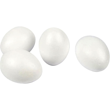 Æg, polystyren, 6 cm høje