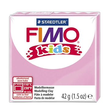 Fimo Kids ler, rosa, 42 g.
