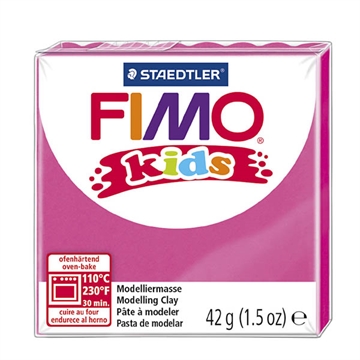 Fimo Kids ler, pink, 42 g.