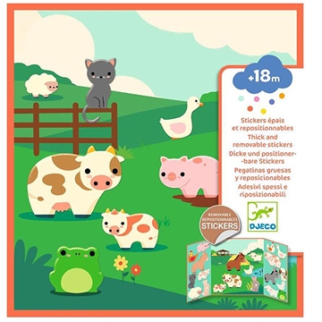 Klistermærkeleg: bondegårdens dyr