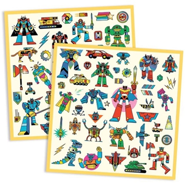 Klistermærker: robotter metallic