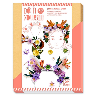 Lav 3 hårbøjler med blomsterns