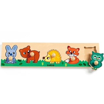 Knoppuslespil skovdyr