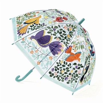 Paraply: Blomster og fugle