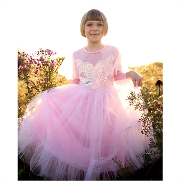 Elegant pink kjole, 5-6 år