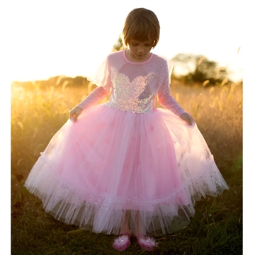 Elegant pink kjole, 7-8 år