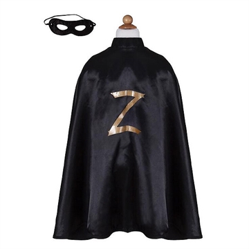 Zorro kappe m/maske, 5-6 år