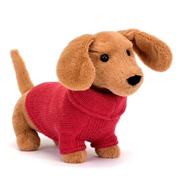 Gravhund, rød sweater