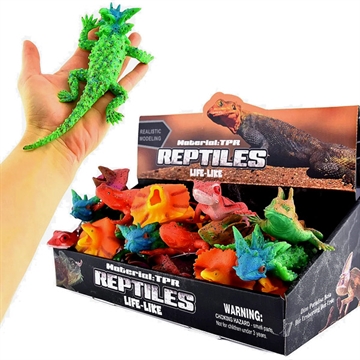 Store reptiler i gummi