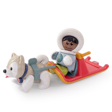 Tolo hundeslæde m/ inuit barn